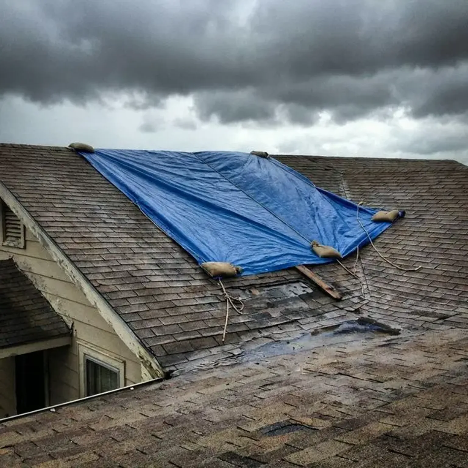 Emergency roof repair after storm damage in Lehi, Utah